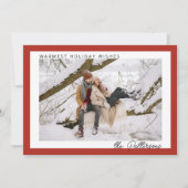 シンプル モダン ミニマリスト 深紅の写真 クリスマス (正面)