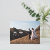 シンプル モダン ミニマリスト 結婚式 招待状 (スタンド正面)