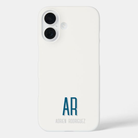 シンプル モダン ミニマルイニシャル iPhone 16 Pro カー Case-Mate iPhoneケース (裏面)