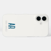 シンプル モダン ミニマルイニシャル iPhone 16 Pro カー Case-Mate iPhoneケース (裏面 (横))