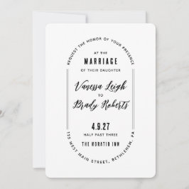 シンプル モダン ミニマル ウェディング インビテーション