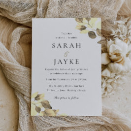 シンプル モダン ミニマル ゴールドリーフ ウェディング 招待状