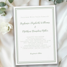 シンプル モダン ミニマル サージュグリーン シック ウェディング