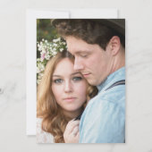 シンプル モダン ミニマル タイポグラフィー 2 フォト ウェディング 招待状 (裏面)