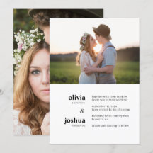 シンプル モダン ミニマル タイポグラフィー 2 フォト ウェディング