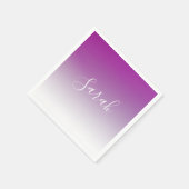 シンプル モダン ミニマル パープル オンブレ グラデーション スタンダードカクテルナプキン (角)