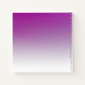 シンプル モダン ミニマル パープル オンブレ グラデーション ノートブック (裏面)