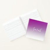シンプル モダン ミニマル パープル オンブレ グラデーション ノートブック (内部)