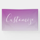 シンプル モダン ミニマル パープル オンブレ グラデーション 横断幕 (横)