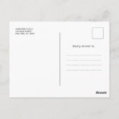 シンプル モダン ミニマル フォト バースデー パーティー ポストカード (裏面)