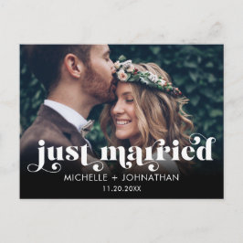 シンプル モダン ミニマル フォト 挙式しました 案内ポストカード