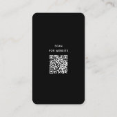 シンプル モダン ミニマル 黒 白 QRコード 名刺 (裏面)