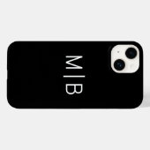 シンプル モダン モノグラムイニシャル 名前入り Case-Mate iPhoneケース (裏面 (横))