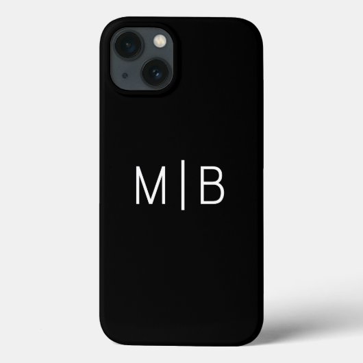 シンプル モダン モノグラムイニシャル 名前入り Case-Mate iPhoneケース (裏面)