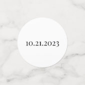 シンプル モダン モノグラム ウェディング コンフェッティ (スモール正面)