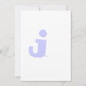 シンプル モダン モノグラム ペリウィンクル 結婚式 招待状 (裏面)