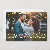 シンプル モダン ユニーク タイプ フォト セーブザデート (正面)