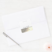 シンプル モダン ラグジュアリー タイポグラフィー ホワイト ゴールド スクエア スクエアシール (封筒)