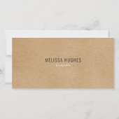 シンプル モダン ラスティック クラフト ギフト 証明書 (裏面)