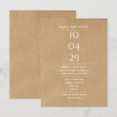 シンプル モダン ラスティック セーブ・ザ・デート ポストカード (正面/裏面)
