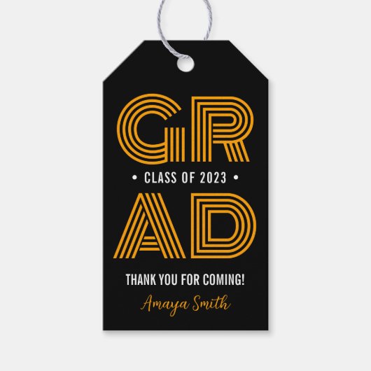 シンプル モダン 卒業おめでとう ギフトタグ (正面)