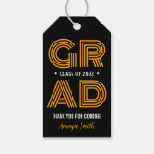 シンプル モダン 卒業おめでとう ギフト タグ (正面)