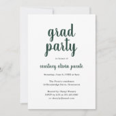 シンプル モダン 卒業パーティー 招待状 (正面)