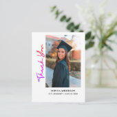 シンプル モダン 卒業 ポストカード (スタンド正面)