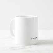 シンプル モダン 名前入れ可能 コーヒーマグカップ (正面左)
