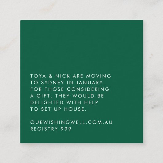 シンプル モダン 封筒カード エンクロージャーカード (正面)