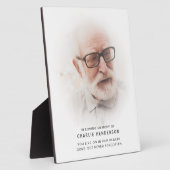 シンプル モダン "愛する人の記憶に" 追悼プレート フォトプラーク (側面)