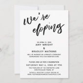 シンプル モダン 手書き タイポグラフィー 招待状 (正面)