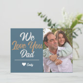 シンプル モダン 父の日の写真 家族 シーズンカード (スタンド正面)