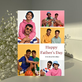 シンプル モダン 父の日 フォト ファミリー コラージュ シーズンカード