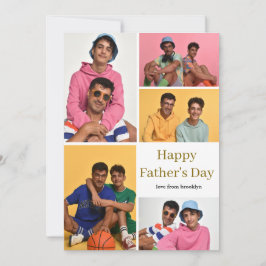 シンプル モダン 父の日 フォト ファミリー コラージュ シーズンカード