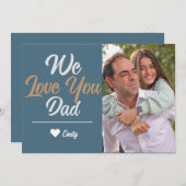 シンプル モダン 父の日 フォト ファミリー シーズンカード (正面/裏面)