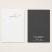 シンプル モダン 白 ネックレス ブレスレット ディスプレイ カード (正面&裏面)