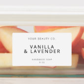 シンプル モダン 白 石鹸ラベル ラベル (貼付)