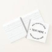 シンプル モダン 編集可能 テキスト | 白 & 黒 ノートブック (内部)