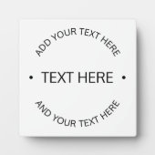 シンプル モダン 編集可能 テキスト | 白 & 黒 フォトプラーク (正面)