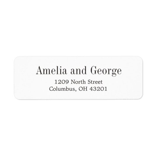 シンプル モダン 返信先ラベル ラベル (正面)