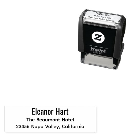 シンプル モダン 返信先 自己印字スタンプ セルフインキングスタンプ (インサイチュ)