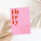 シンプル モダン 30歳の誕生日 招待状