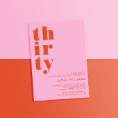 シンプル モダン 30歳の誕生日 招待状