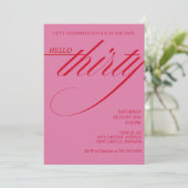 シンプル モダン 30歳の誕生日 招待状 (スタンド正面)