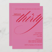 シンプル モダン 30歳の誕生日 招待状 (正面/裏面)