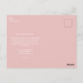 シンプル モダン 3 フォト コラージュ ベビー フォト サンクス ポストカード (裏面)