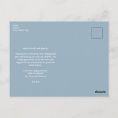 シンプル モダン 3 フォト コラージュ ベビー フォト サンクス ポストカード (裏面)