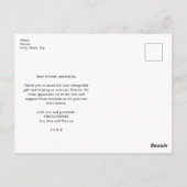 シンプル モダン 3 フォト コラージュ ベビー フォト サンクス ポストカード (裏面)