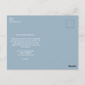 シンプル モダン 3 枚の写真 コラージュ ベビー 写真 サンクス ポストカード (裏面)